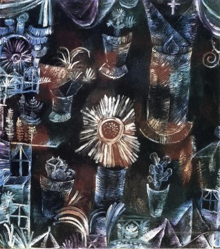  life Malerei - Stillleben mit Distelblüte Paul Klee